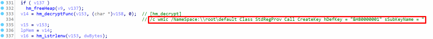 Creating key with WMI