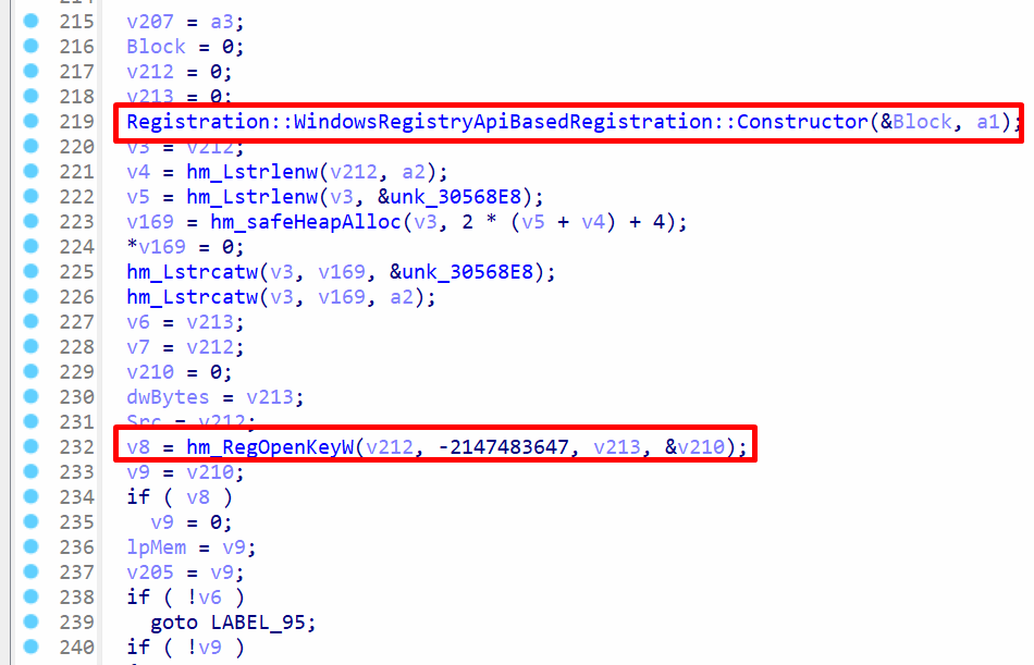Opening handle to `RunOnce` registry key
