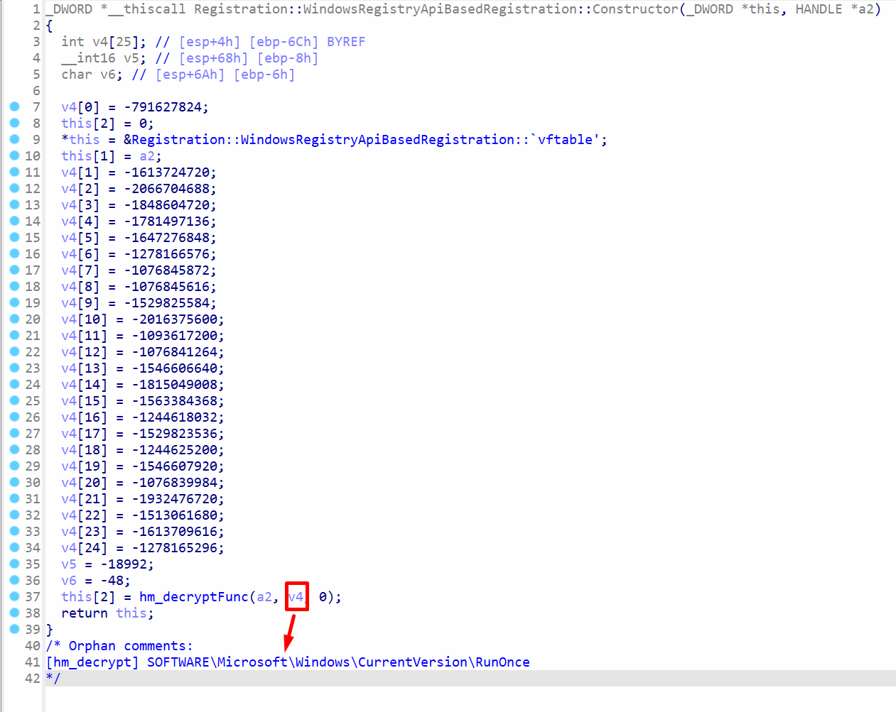 Getting persistence registry path