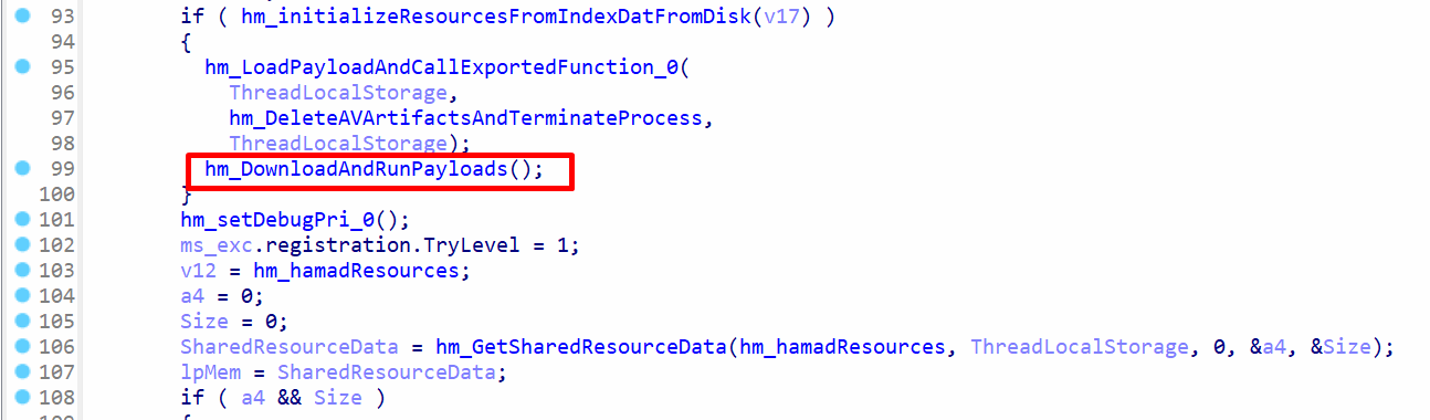 Function to download and run payloads