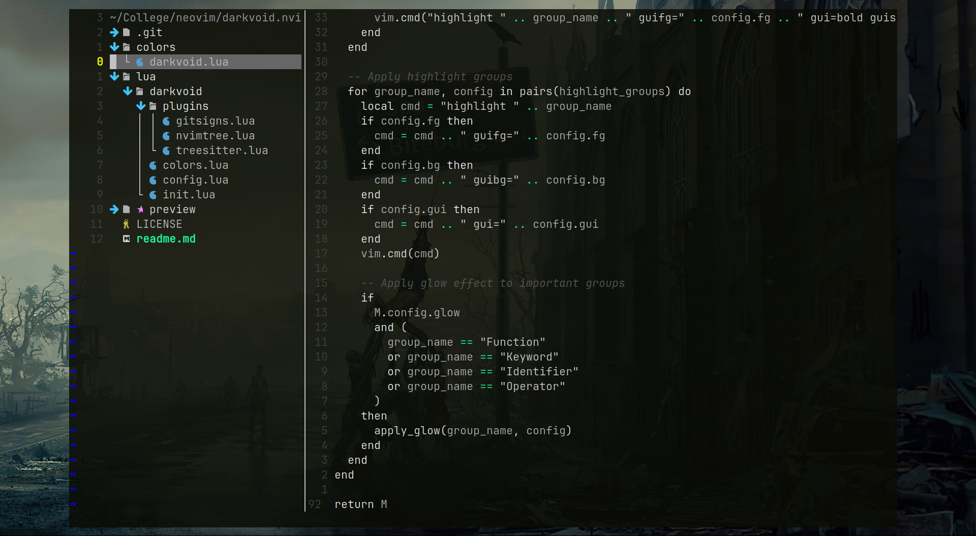 NvimTree (transparent)