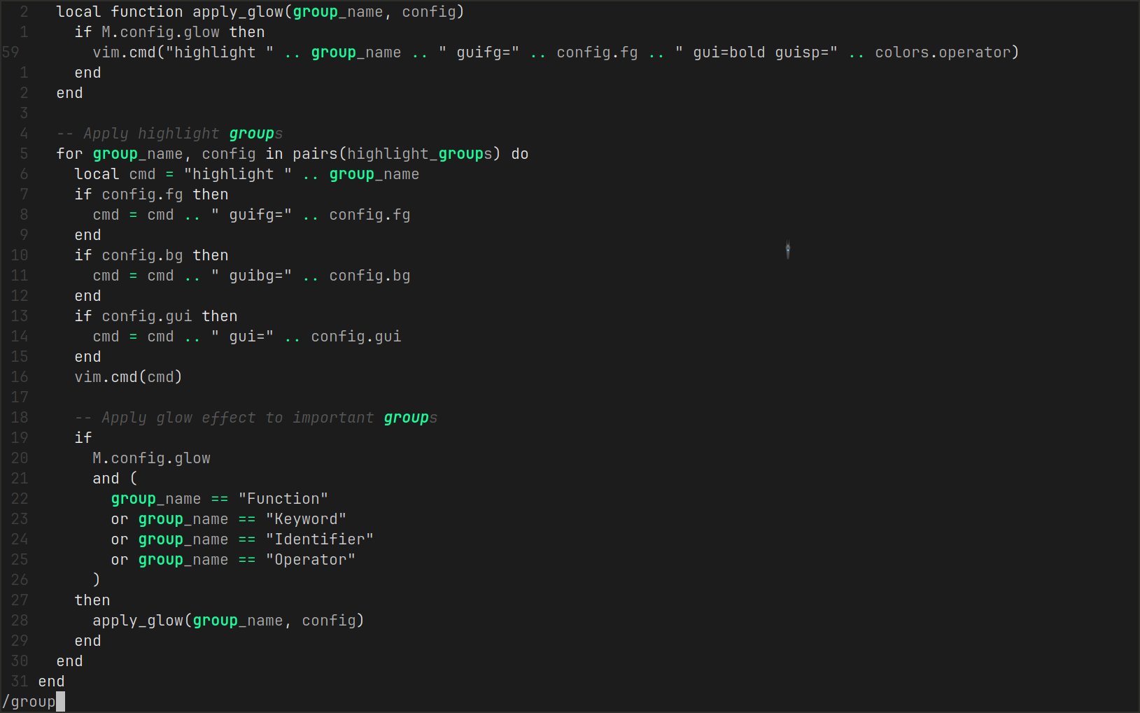 Search Highlighting