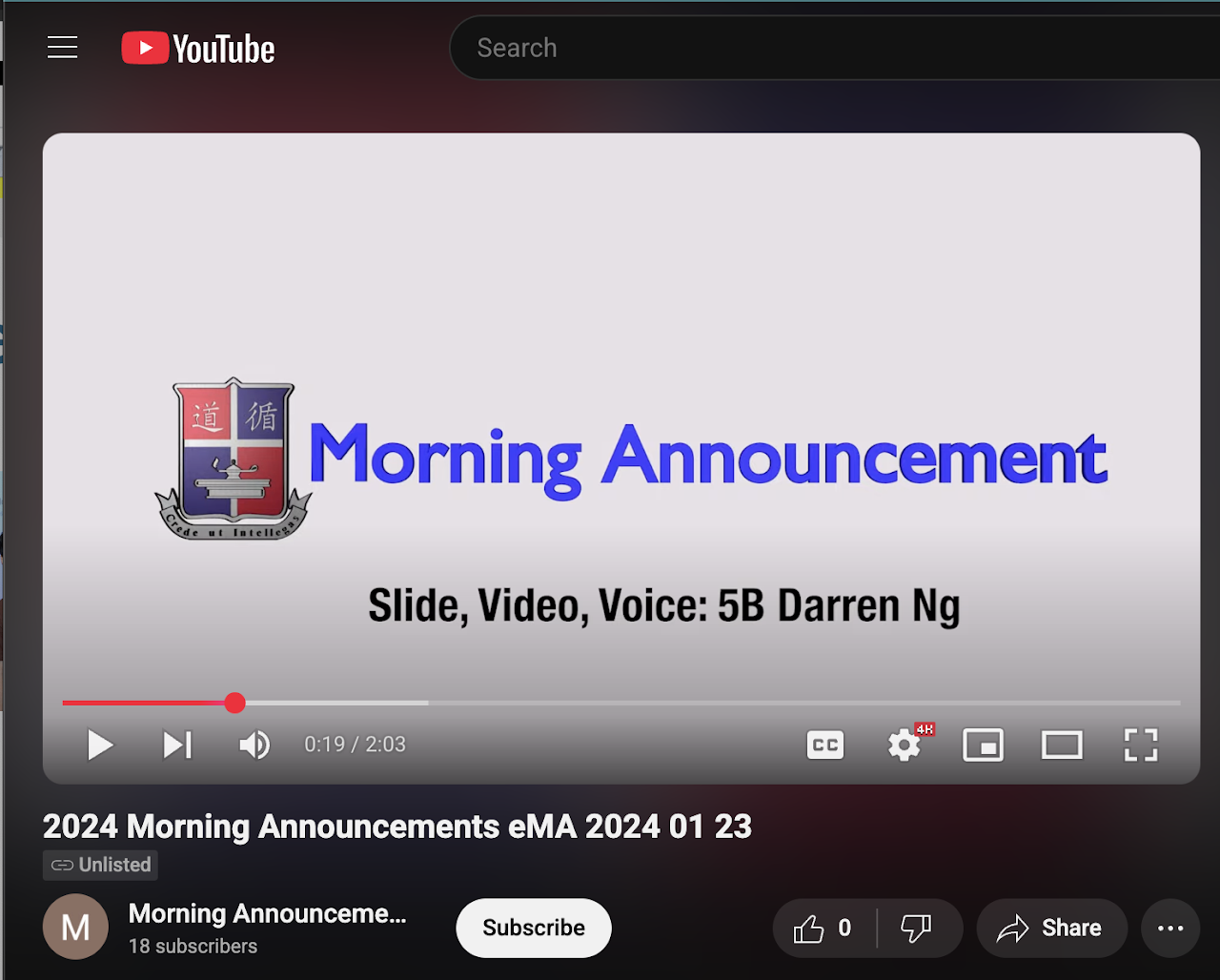 Morning Announcement Video Editor