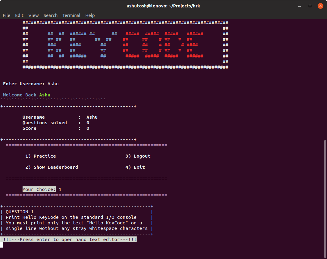 KeyCode: screenshot