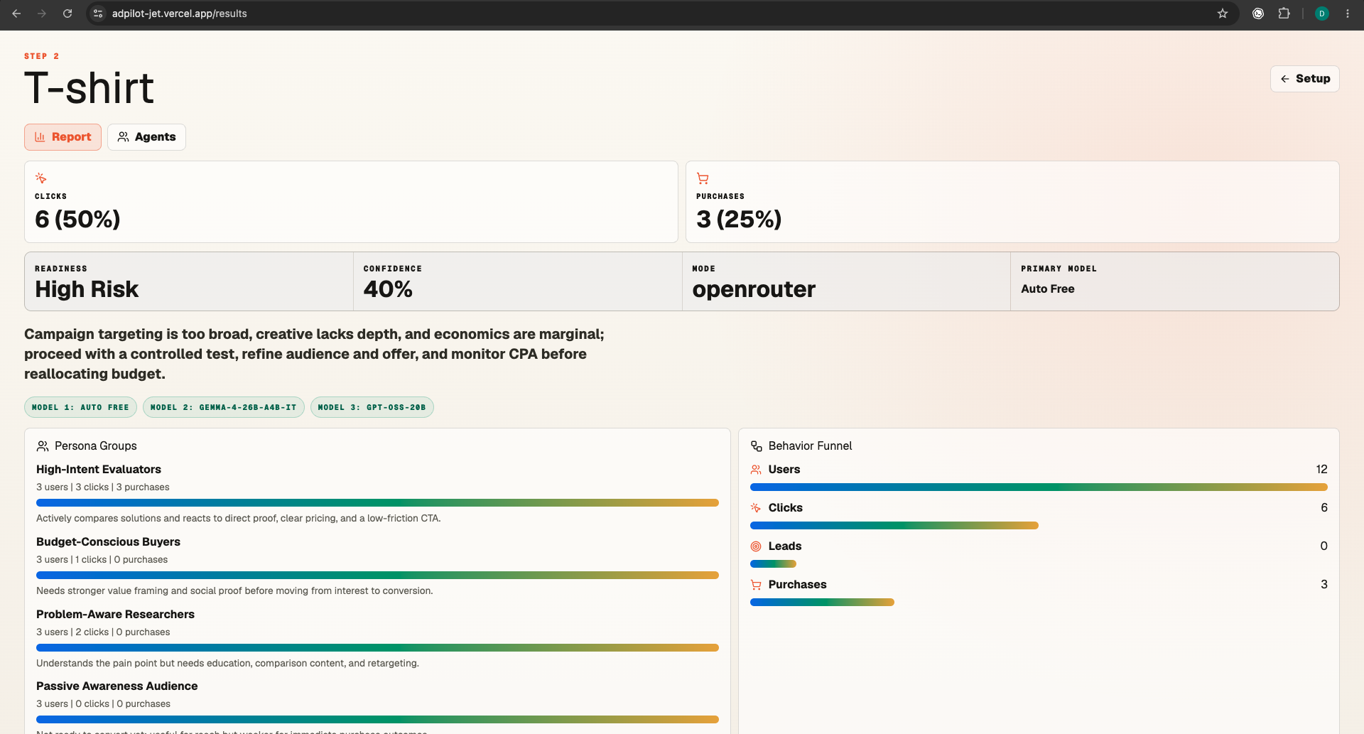 AdPilot campaign report