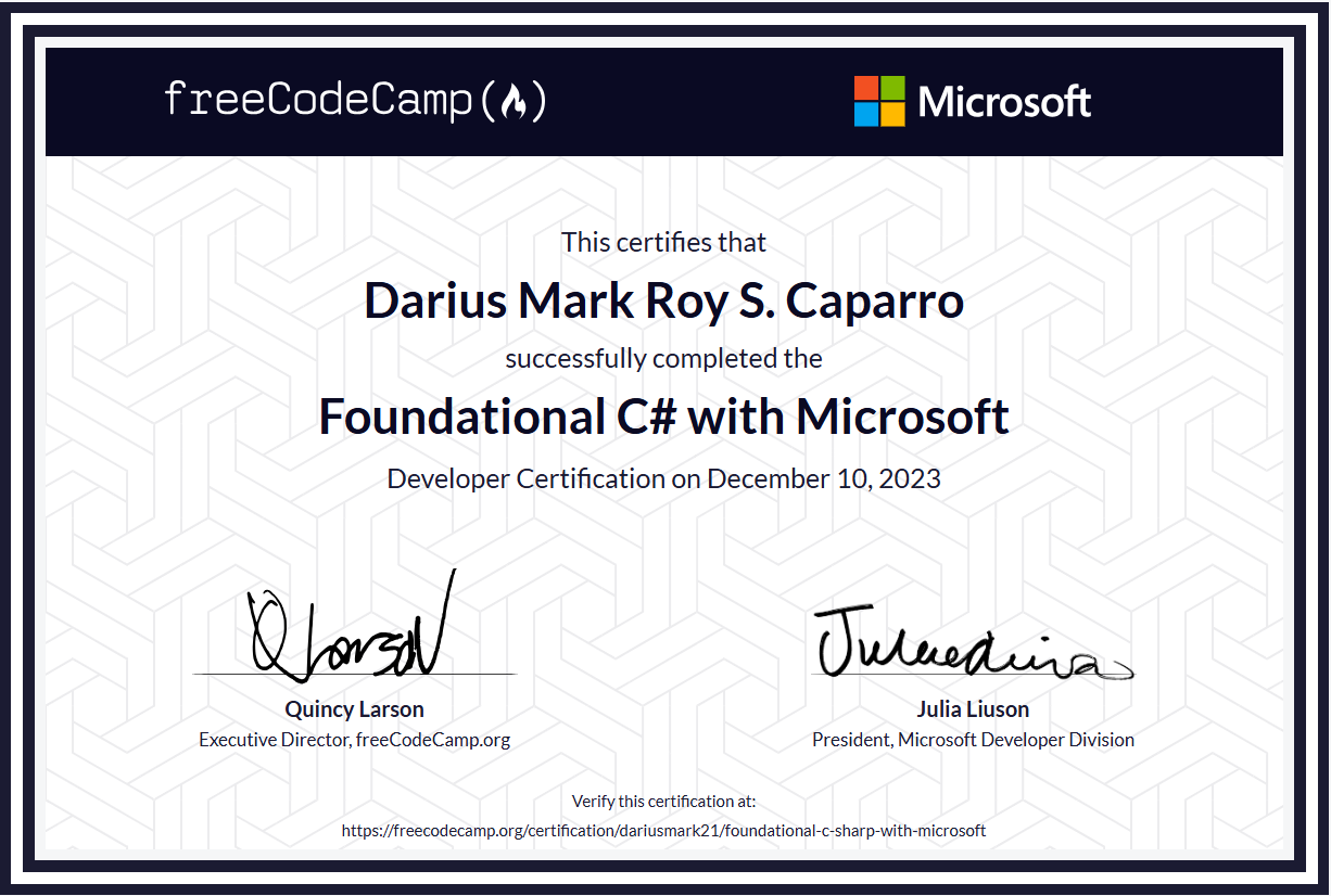 Foundational C# with Microsoft