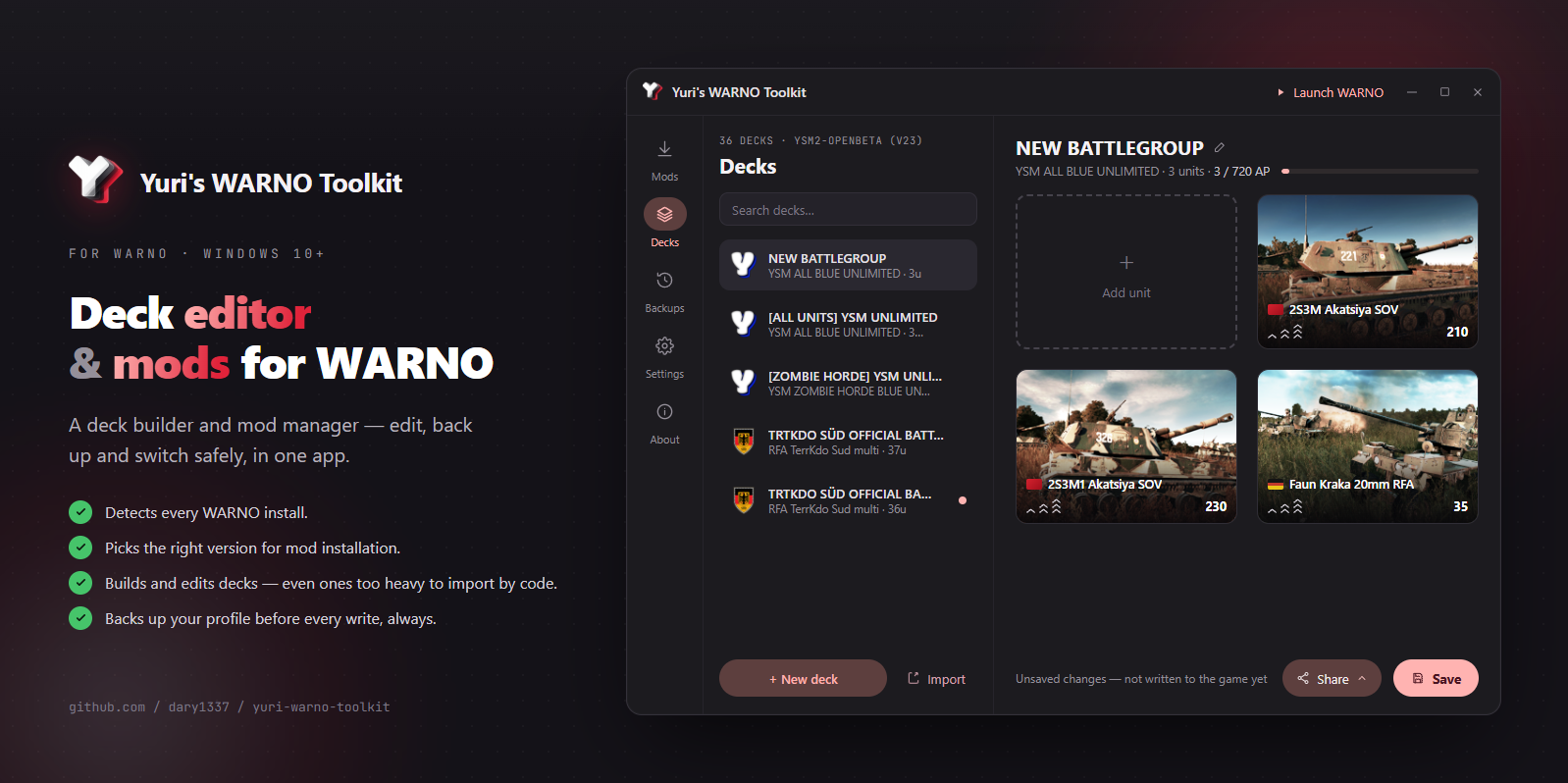 Yuri's WARNO Toolkit