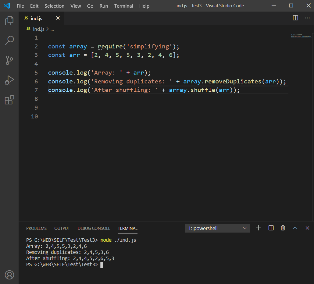 Image of example code