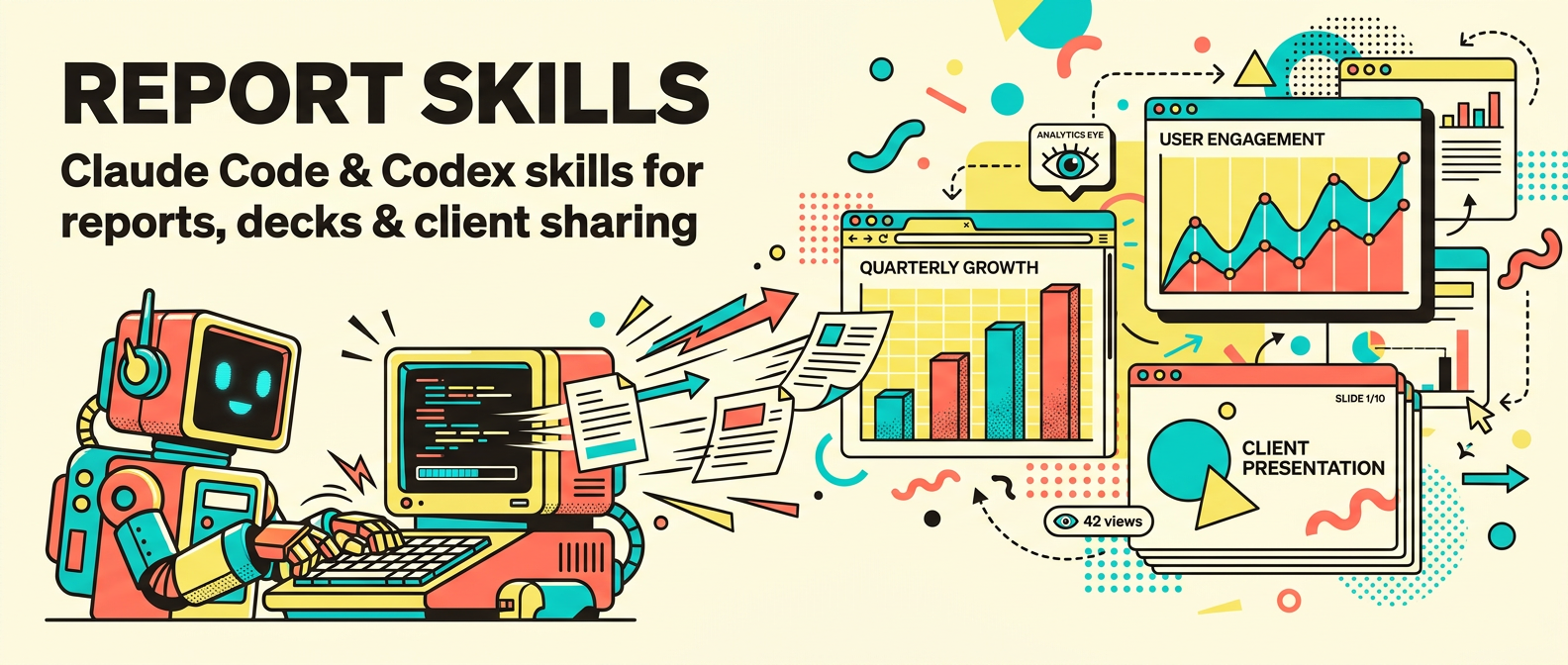 Report Skills — AI report generator skills for Claude Code and Codex: AI reports, decks and client reports published via the ReportRoom MCP