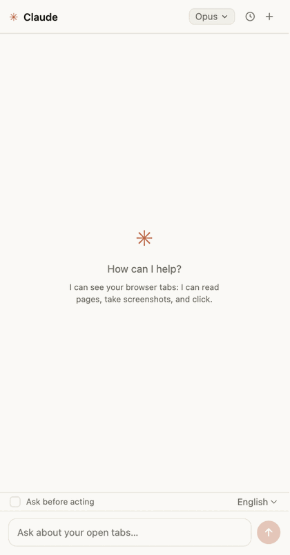 Chat panel demo: Claude opens a Wikipedia article and answers from it