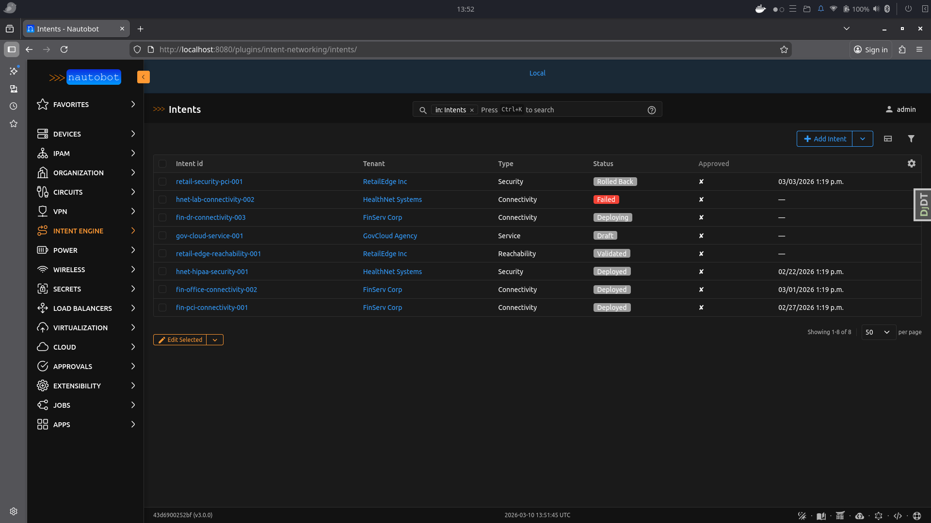 Intent List