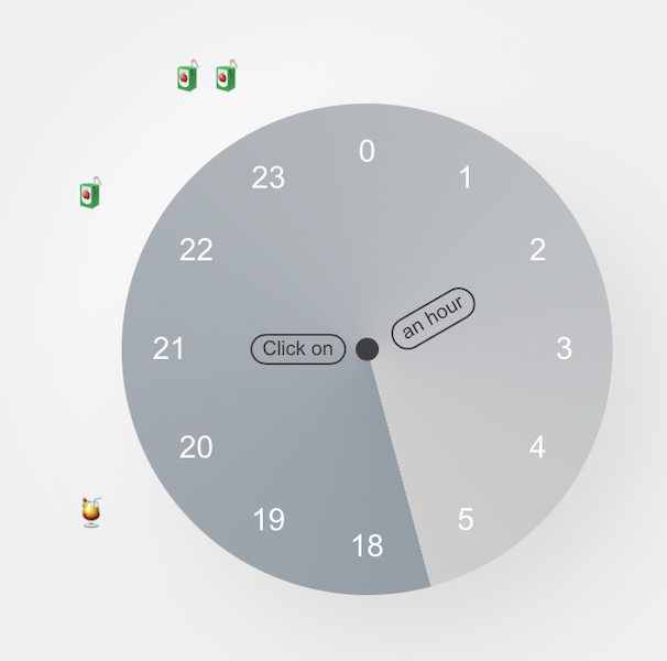 Screenshot of the clock interface