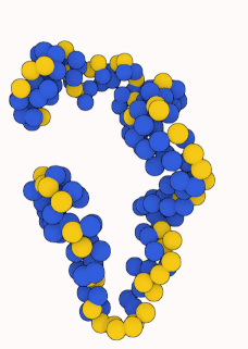 3D structure of the chromosome 13 of S. cerevisiae at 5 kb resolution