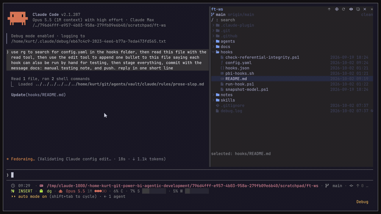 filetree running in Claude Code (from the author's README)