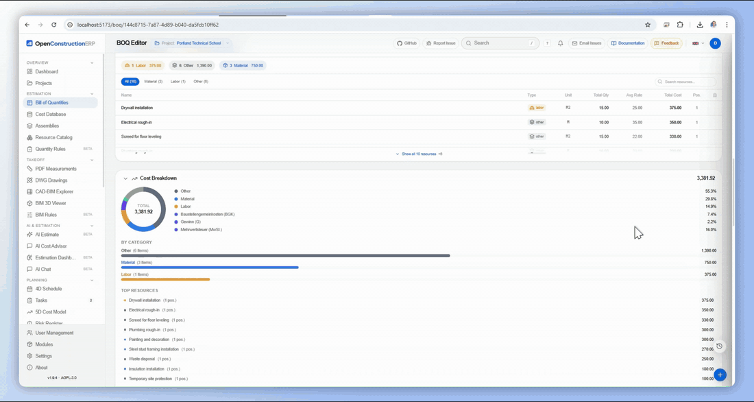 Projects Dashboard