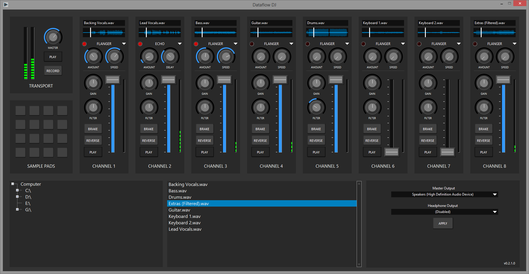 Dataflow DJ Mixer - Click for video