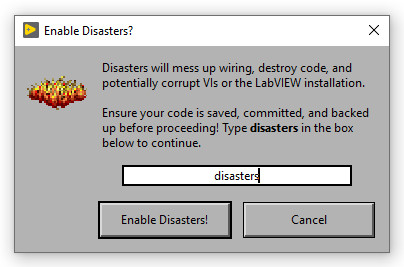 Disaster confirmation