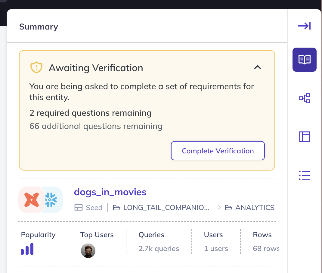 Open Compliance Form from Asset Page