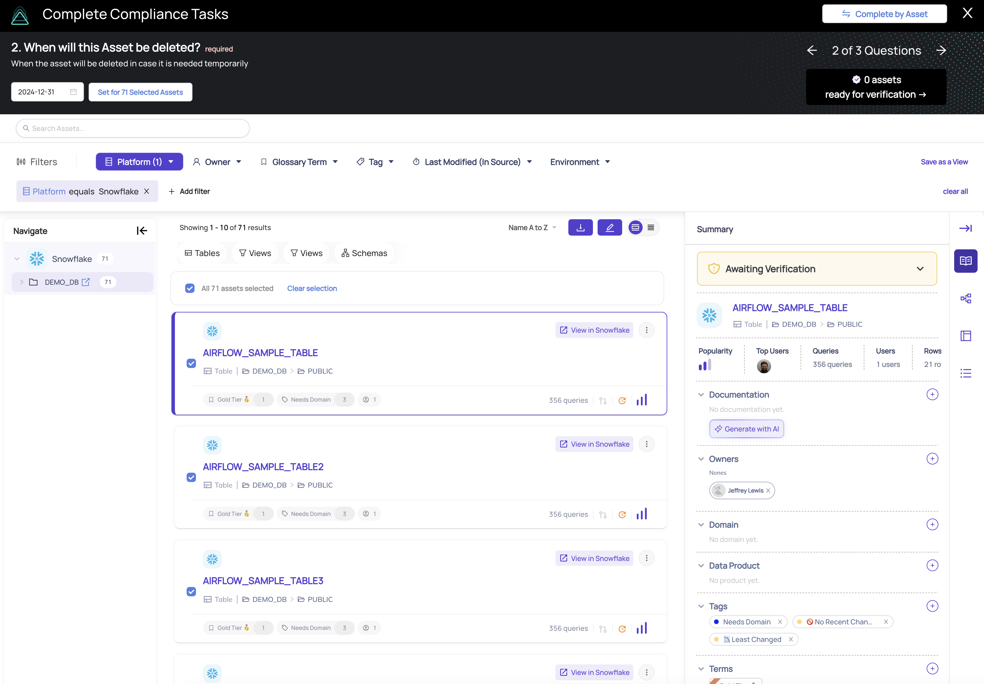 Apply Response to Multiple Assets