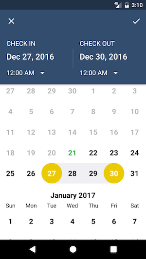 Have start date time and end date time