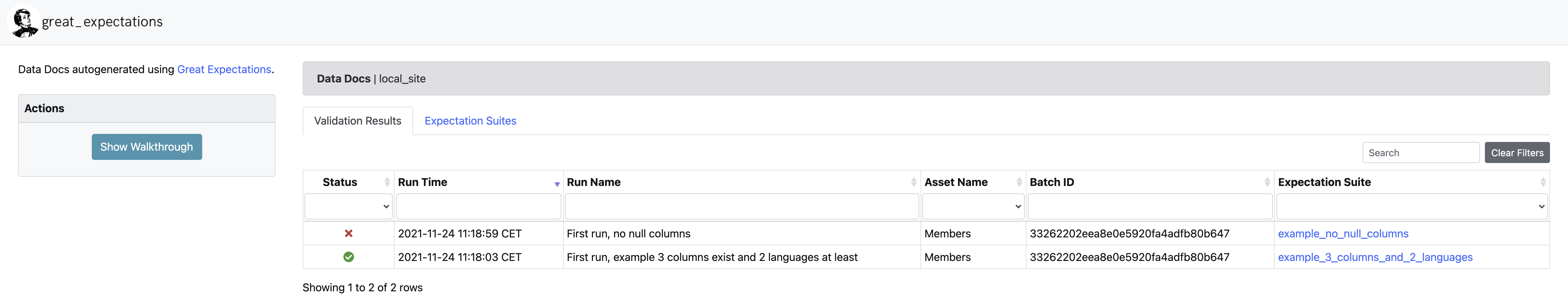 languages result