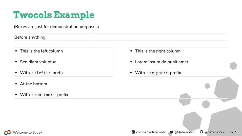 twocols slide