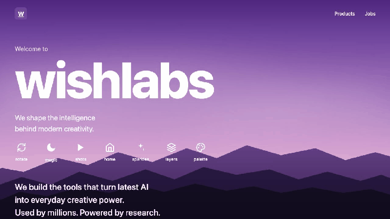 Trae 根据截图实际生成并运行的 Wishlabs 网页