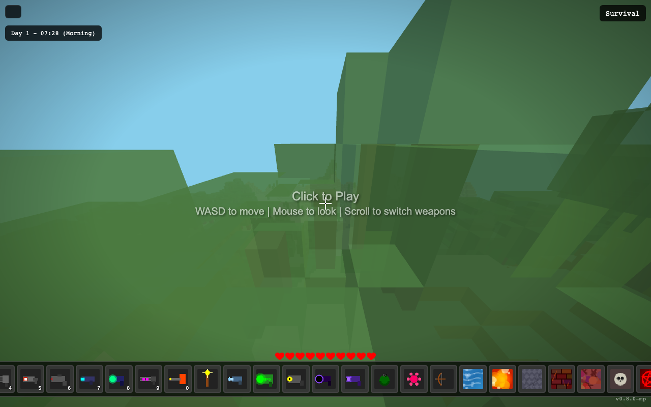CraftMine：《我的世界》复刻版，6,820 行单文件（Vibe Coding 生成）