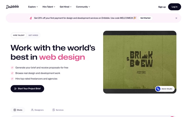Dribbble — 设计师社区