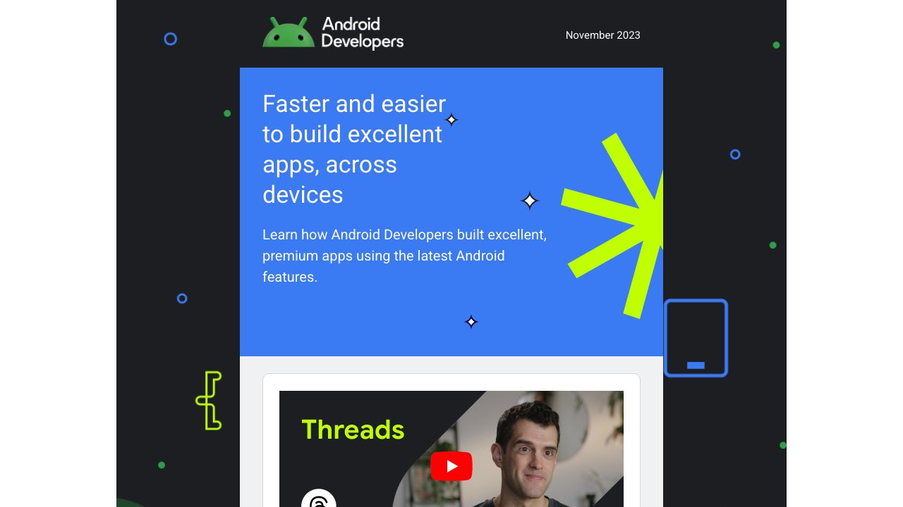 Android Developers 展示 Threads 的真实开发案例