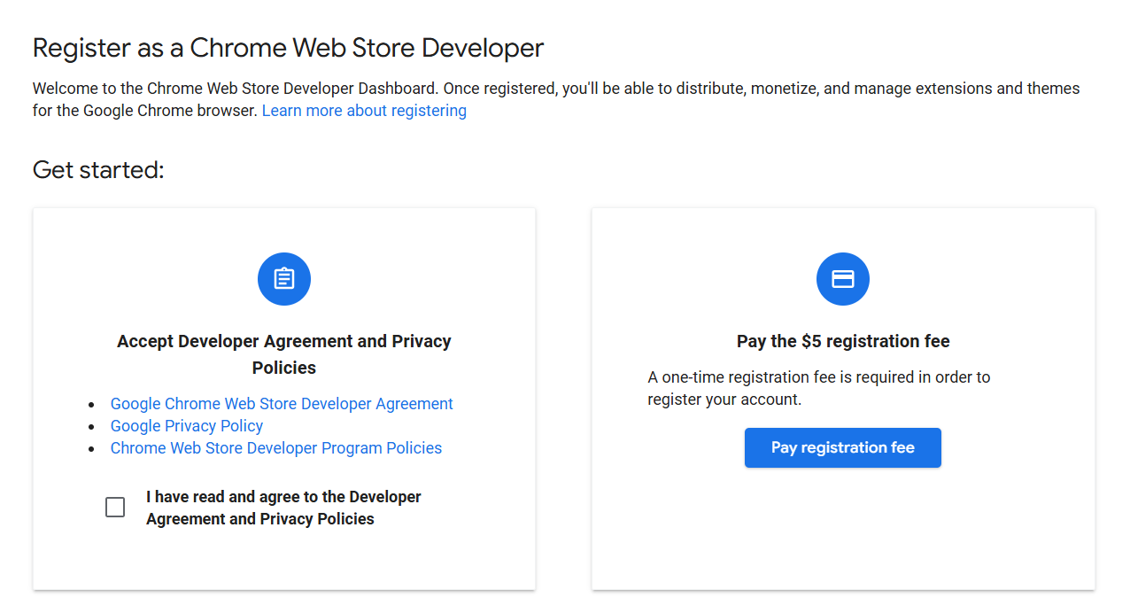 Chrome Web Store 后台填写扩展资料