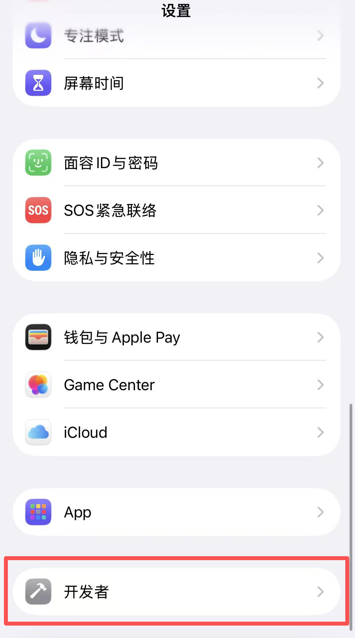 在 iPhone 开启开发者模式