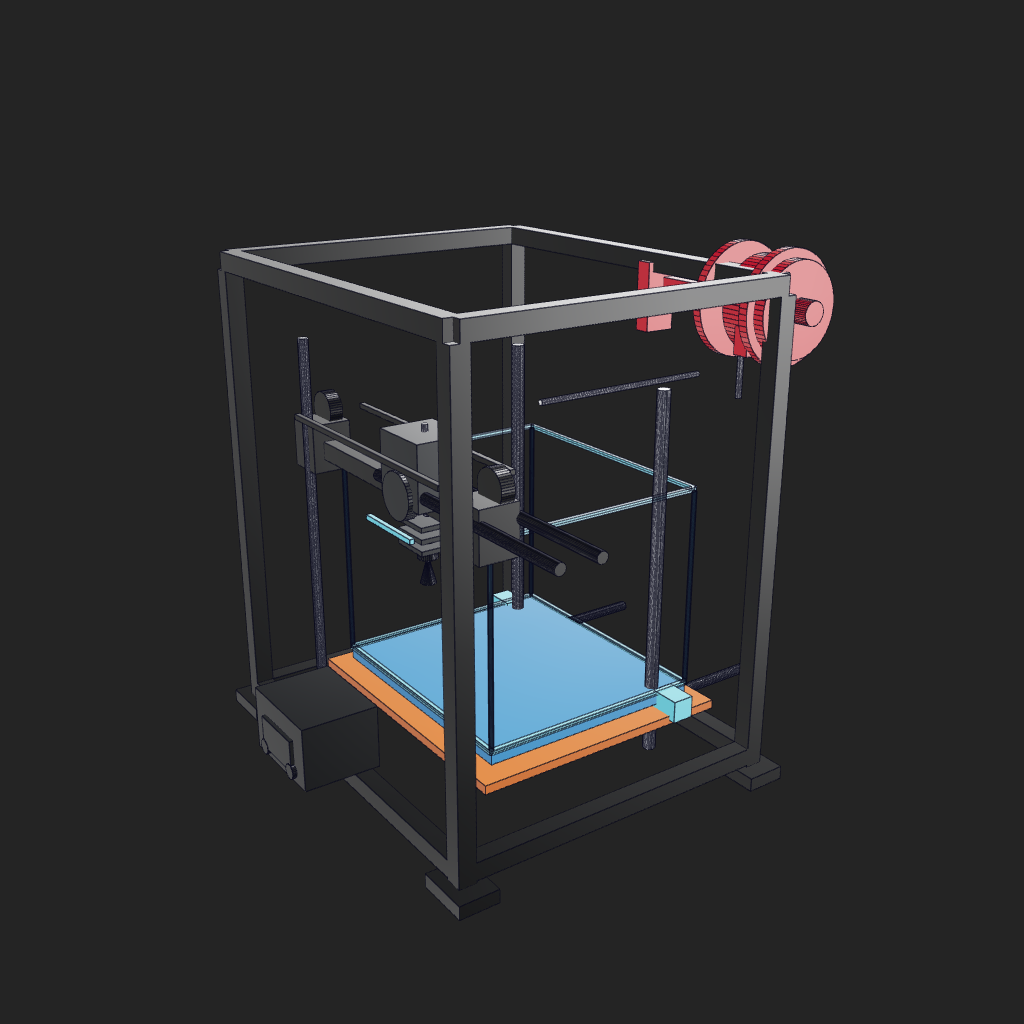 本地复刻的 ForgeCAD 3D 打印机等轴测图