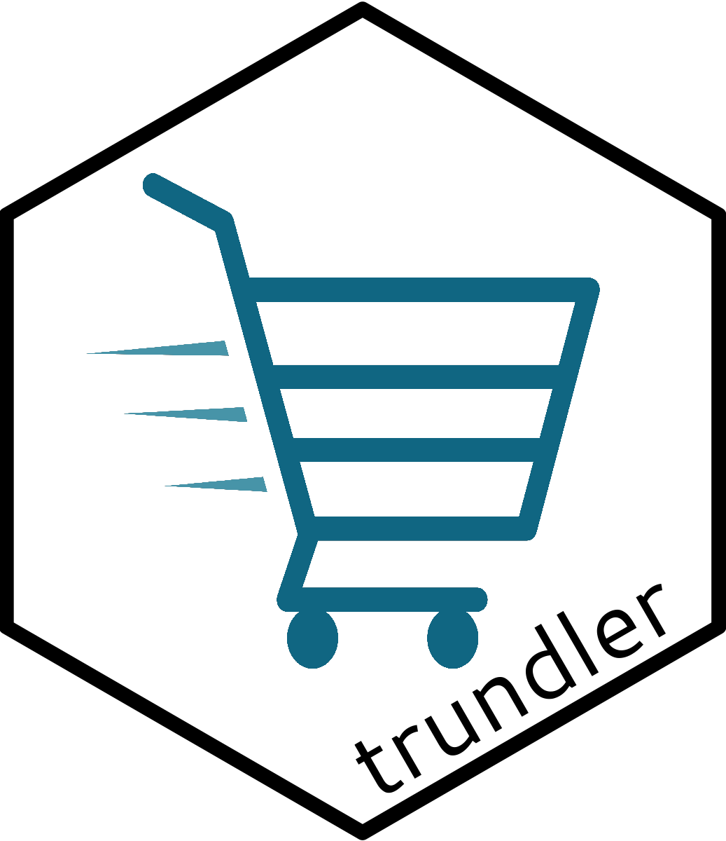 Logo for {trundler} package.