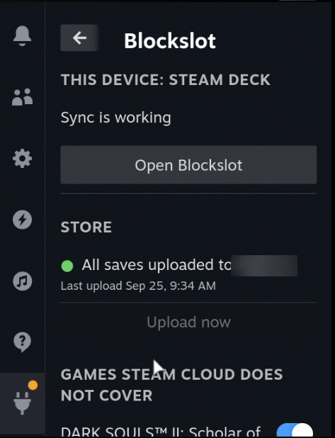 The Quick Access panel