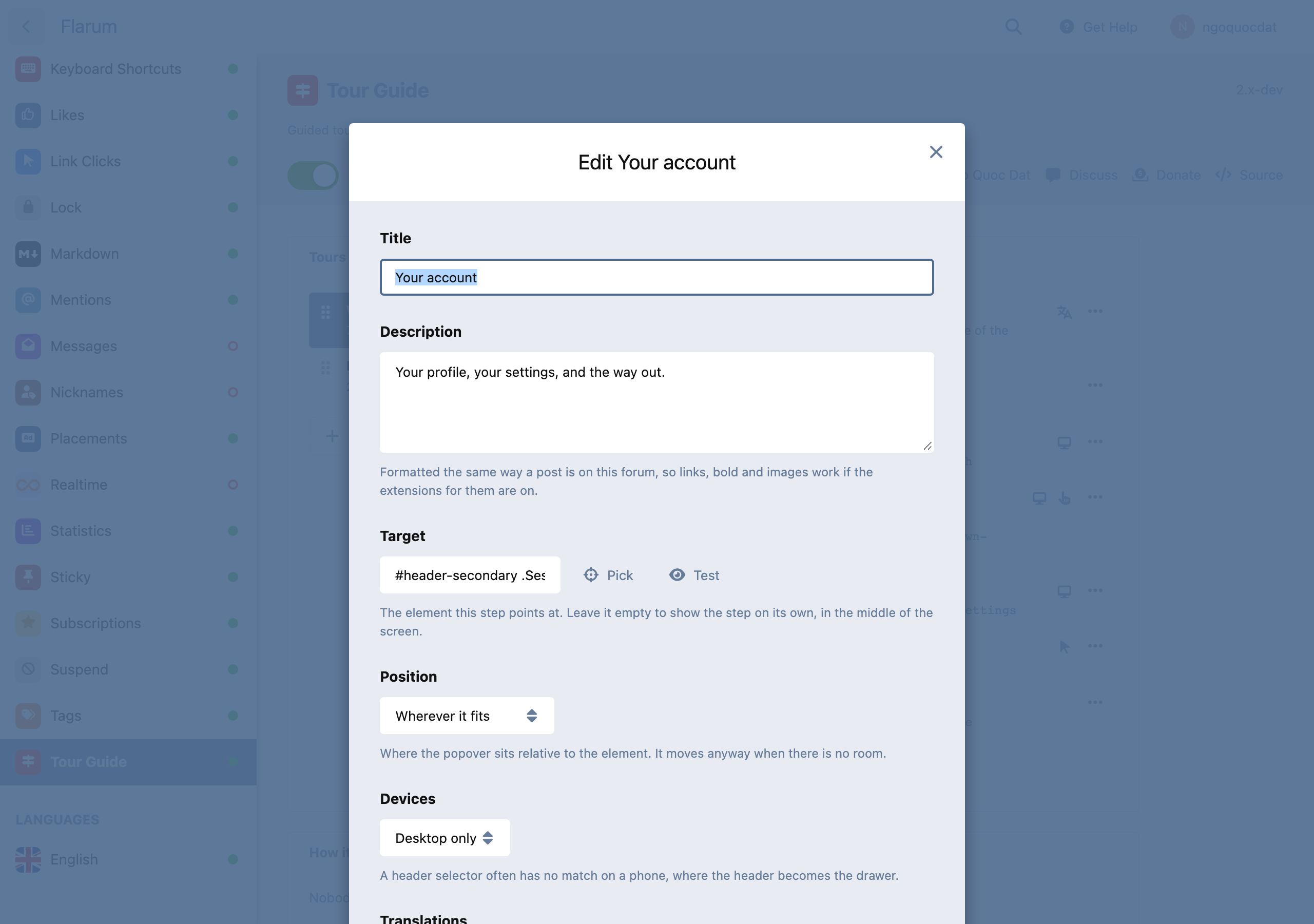 Step editor