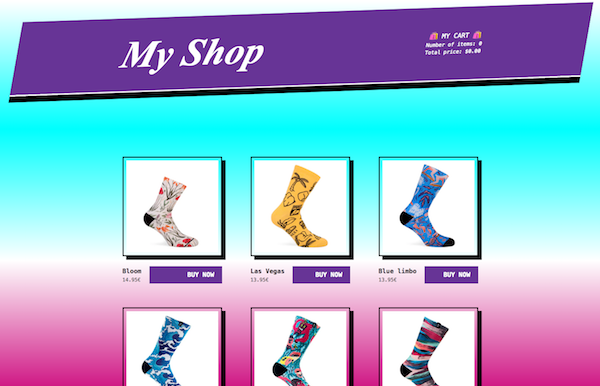 Socks ecommerce screenshot