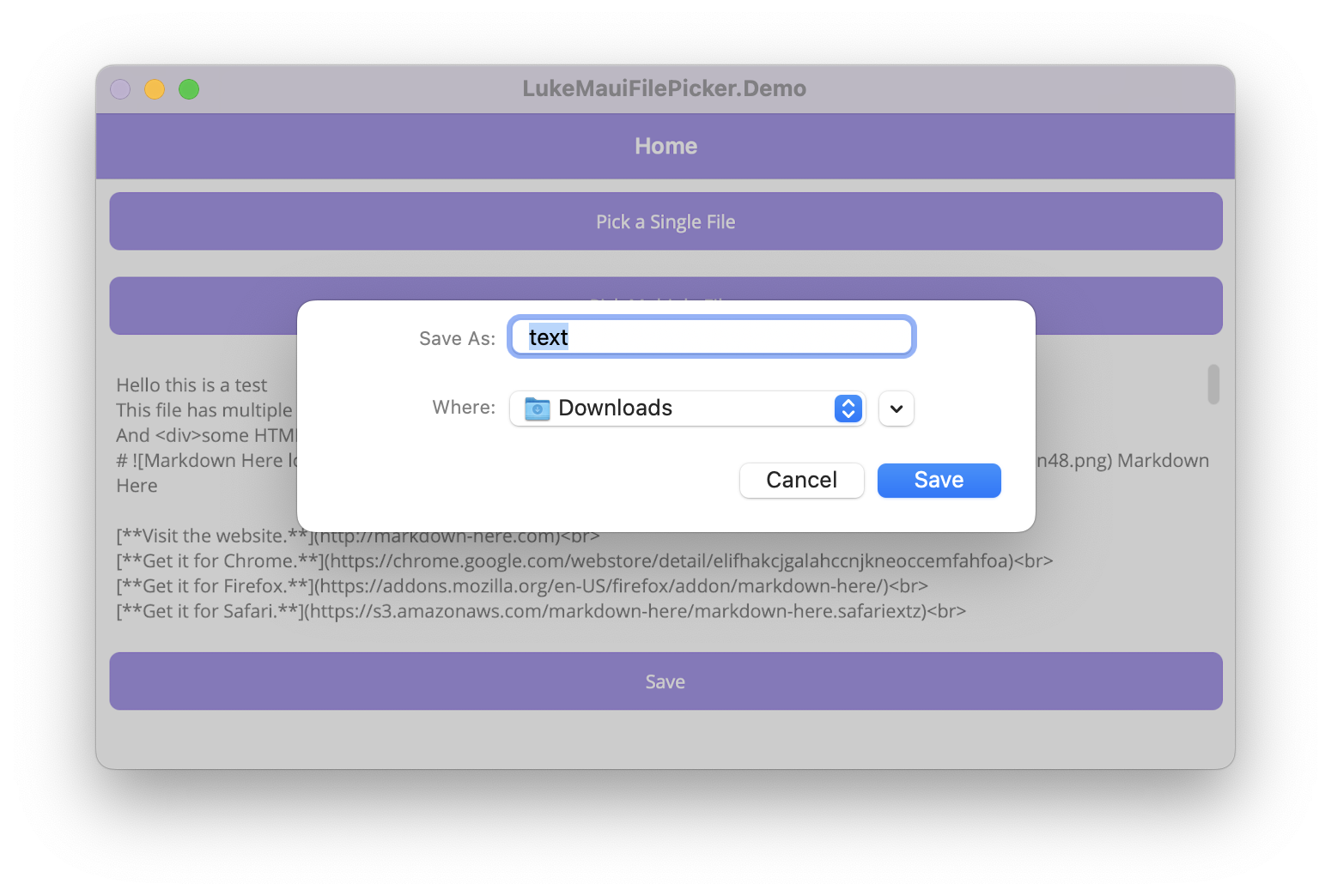 Mac Catalyst Save File Picker