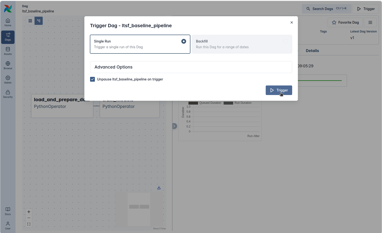 Trigger Dag pipeline