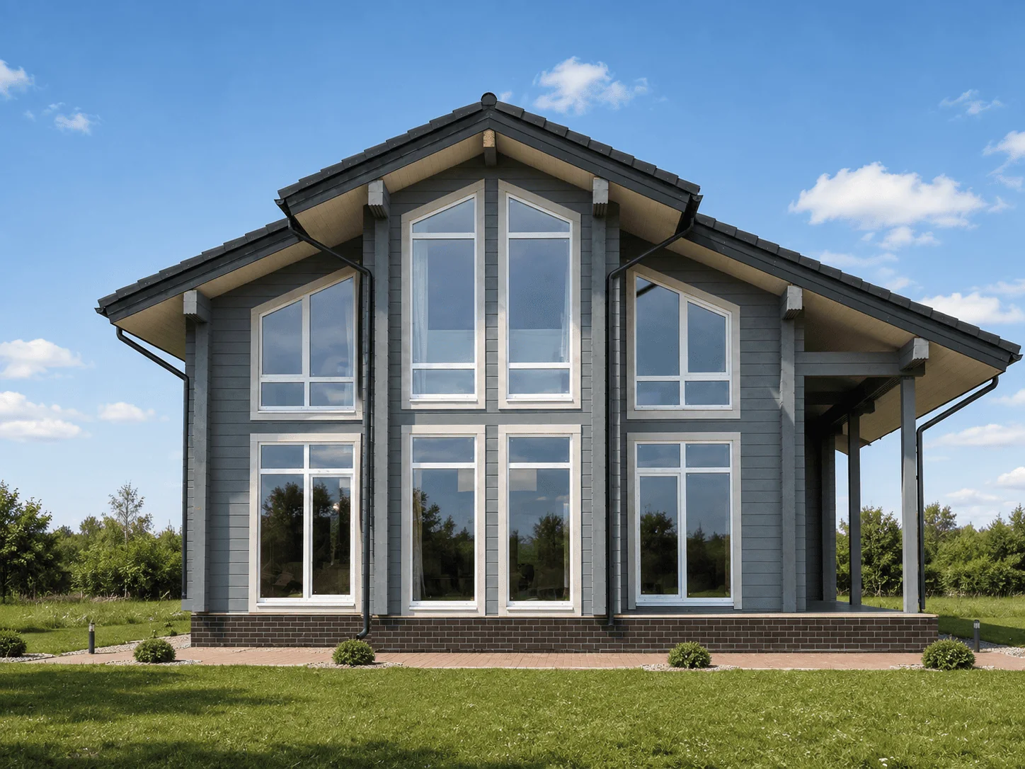 Дом из клееного бруса площадью 125,48 м²