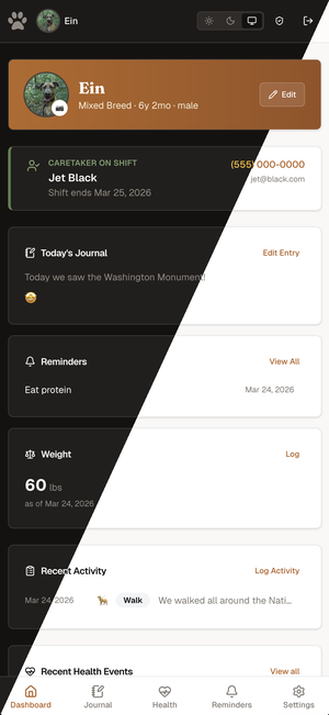 Member dashboard mobile