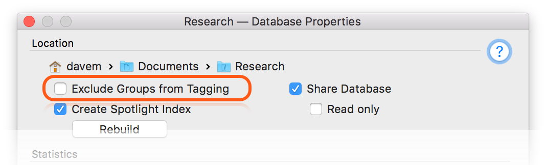 How to tell if your database allows Groups to be Tagged