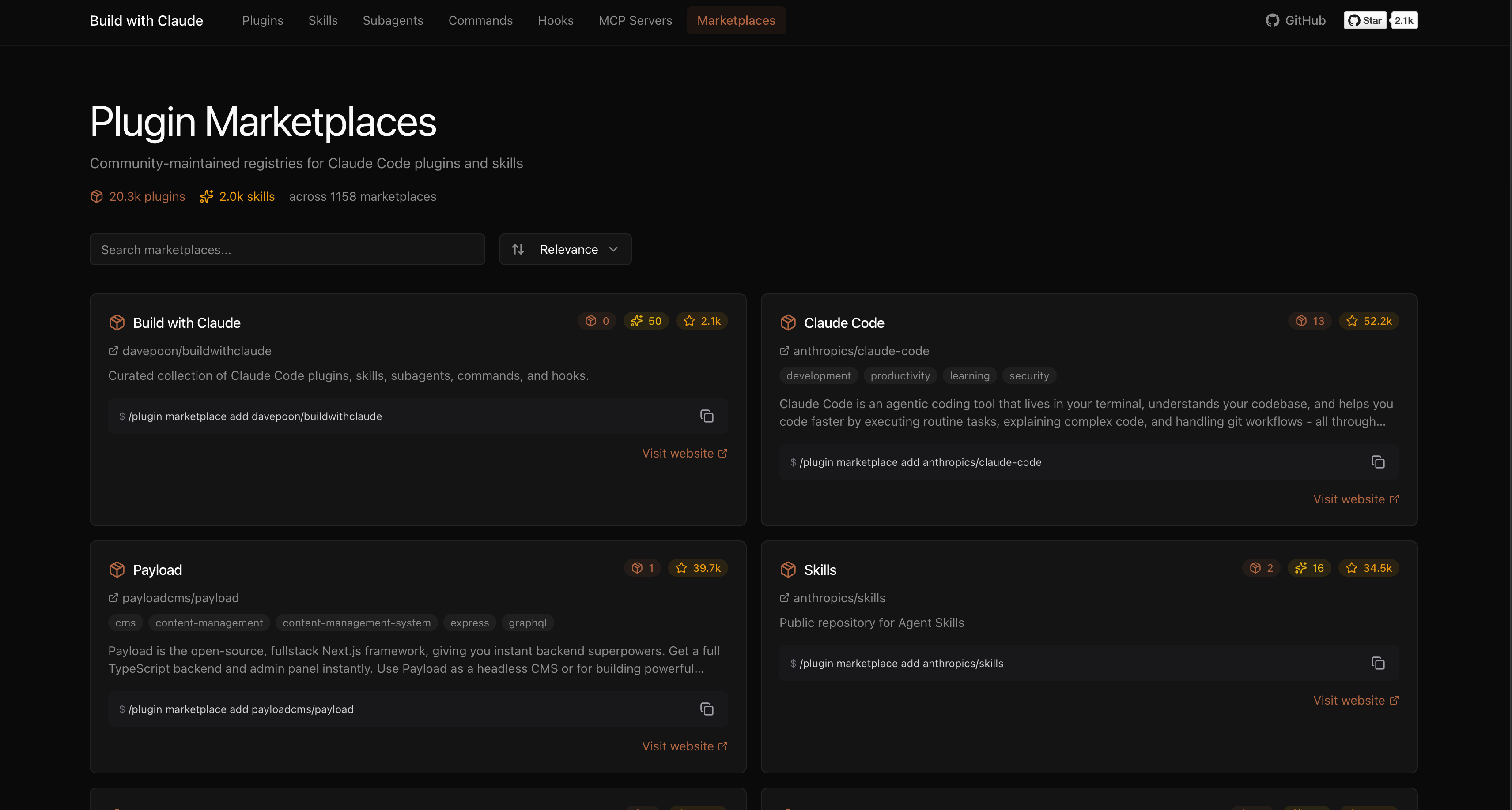 Browse Plugin Marketplaces