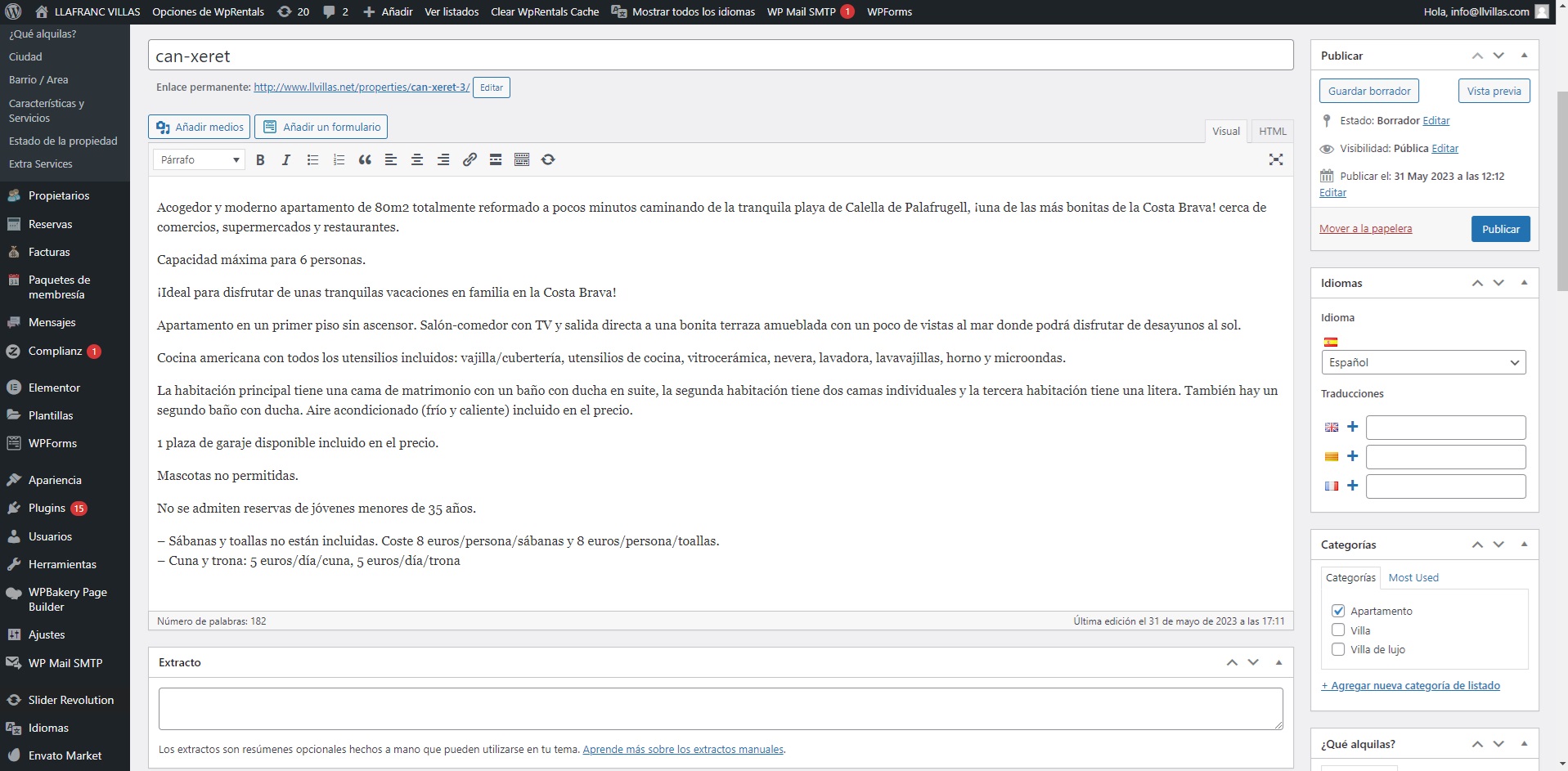 Detalle 1 — Información general