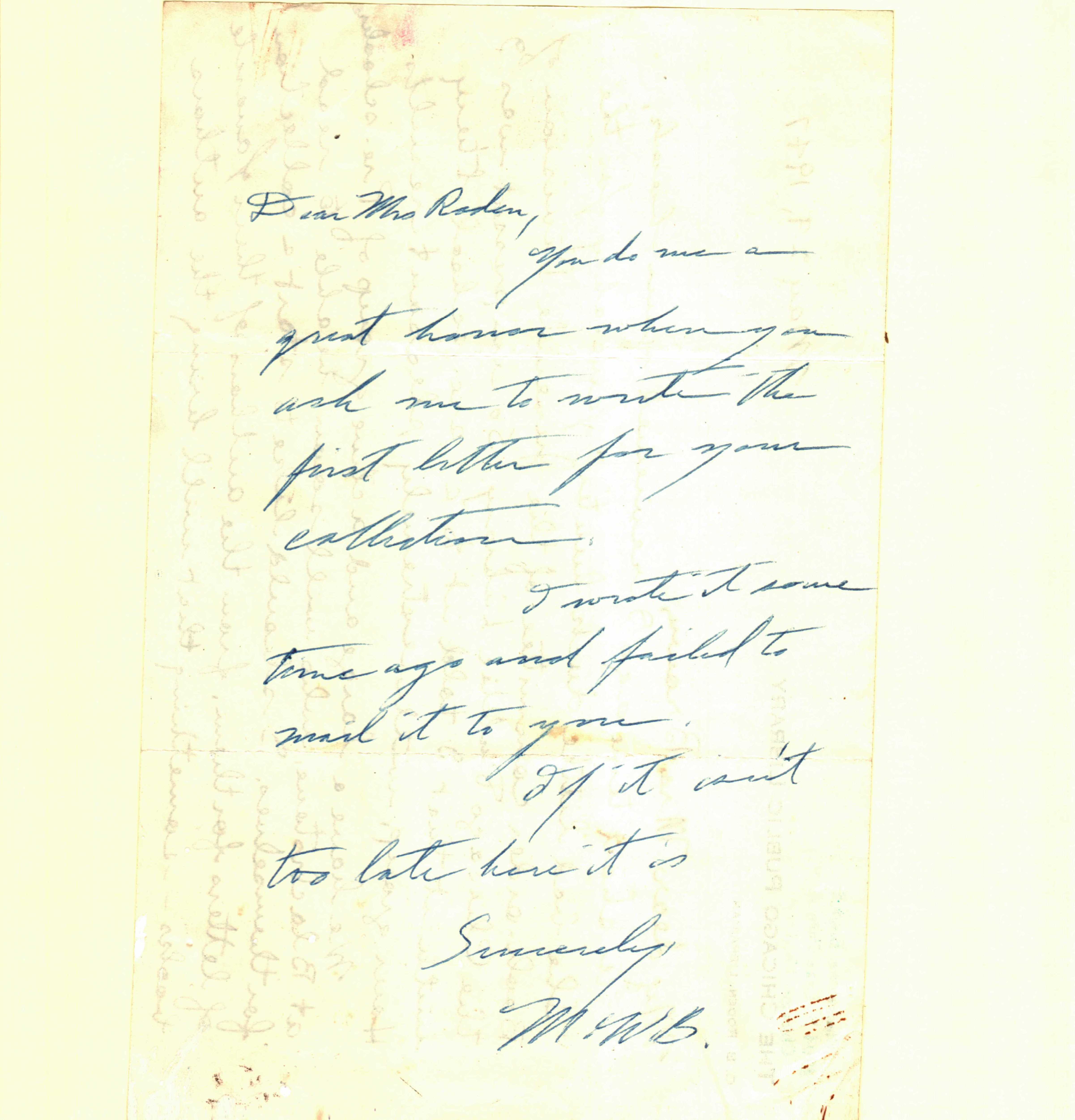 Margaret Wise Brown Letter