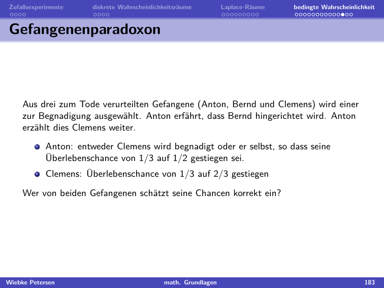 Folie Gefangenenparadoxon