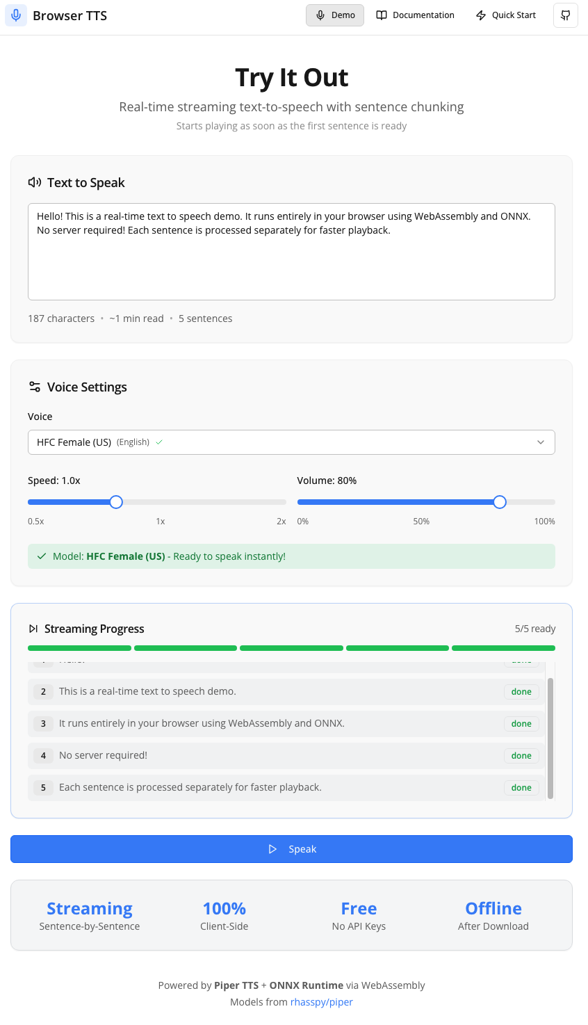 Browser-Text-to-Speech-TTS-Realtime screenshot