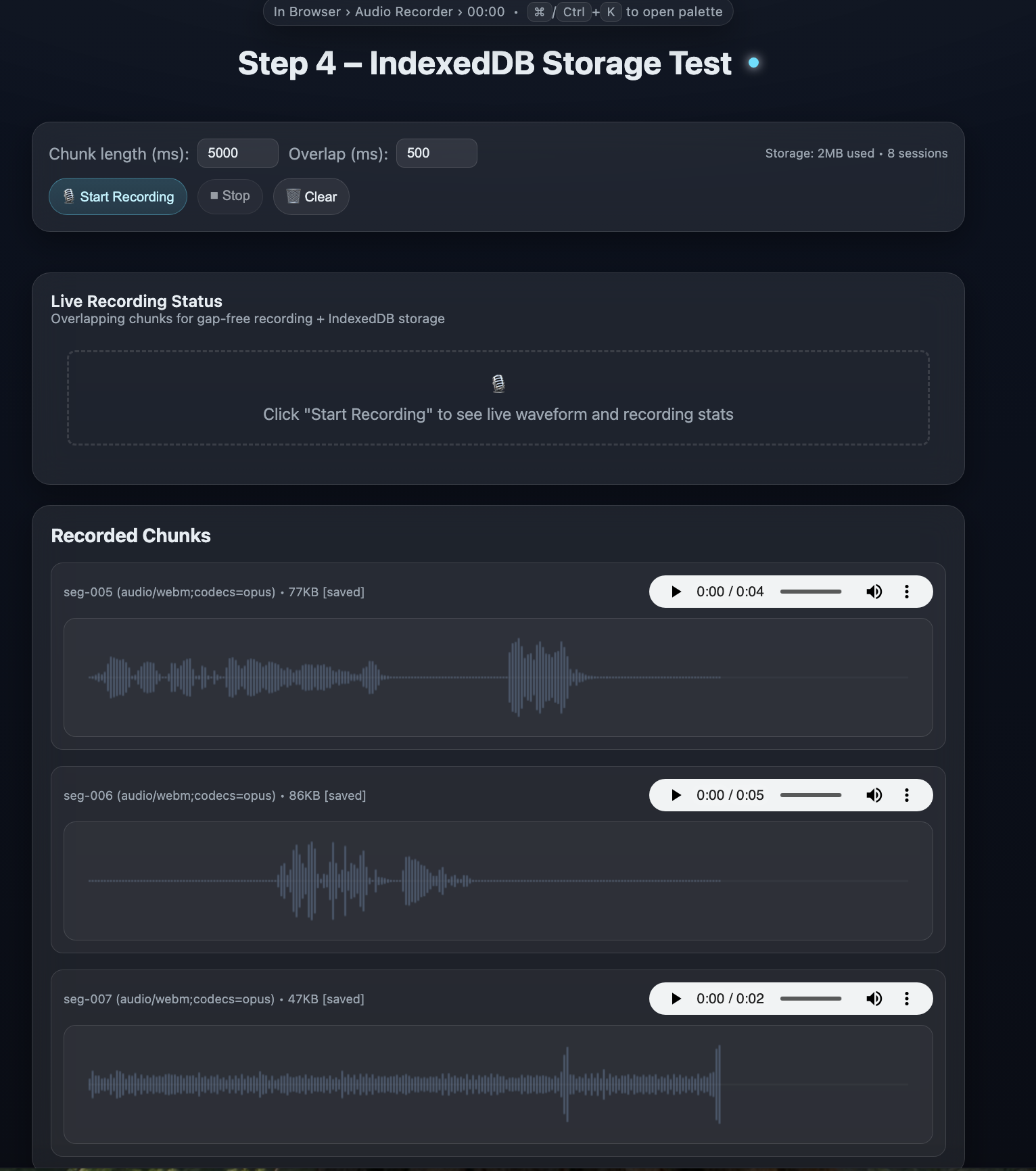 ui-audiorecorder-html-sample screenshot