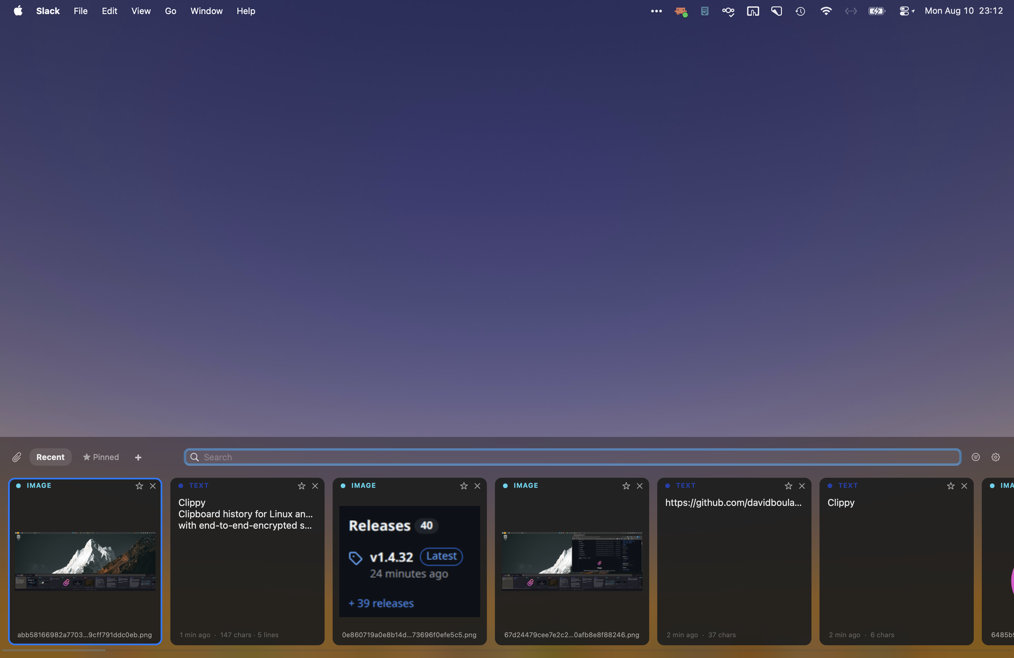 The same panel and history engine on macOS