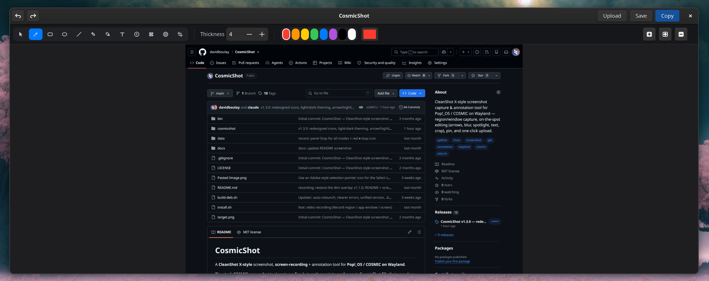 The annotation editor — arrows, boxes, text, blur, numbered steps